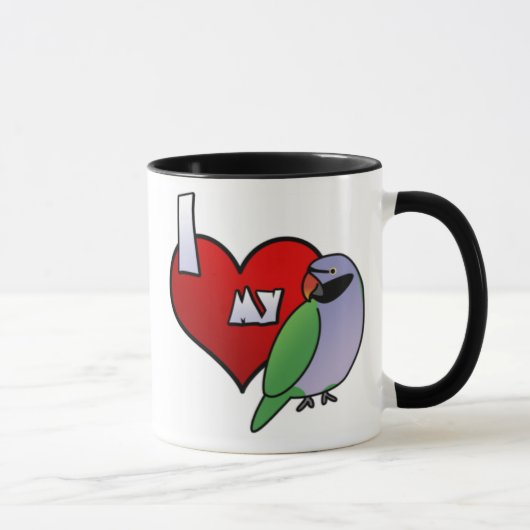 Mug J'aime ma perruche de Derbyan (Droite)