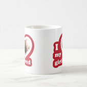 Mug J'aime ma petite amie Custom Retro Valentines Phot (Centre)