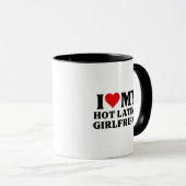 Mug J'Aime Ma Petite Amie Latina Chaude (Devant droit)