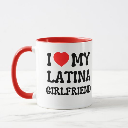 Mug J'aime ma petite amie latine chaude petite amie ca (Gauche)