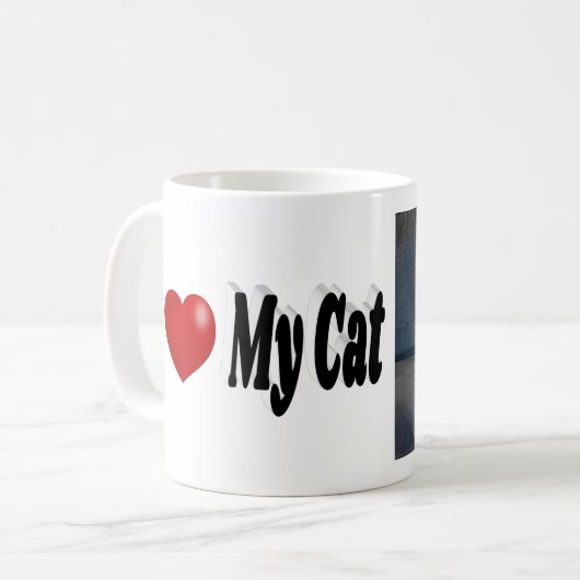 Mug J'aime ma photo de chat (Devant gauche)