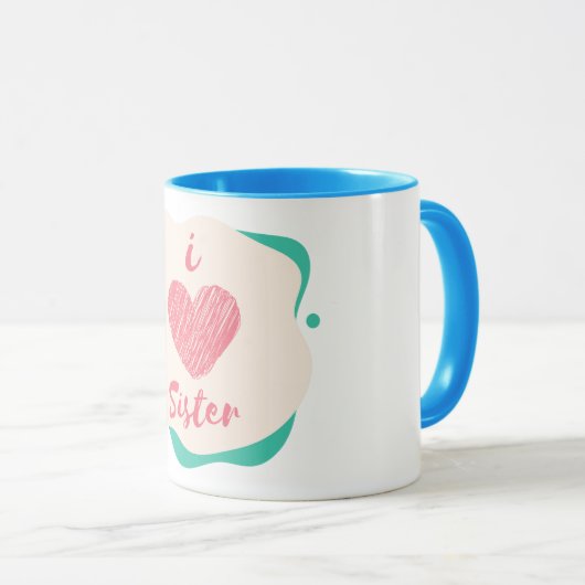 Mug j'aime ma soeur (Devant droit)