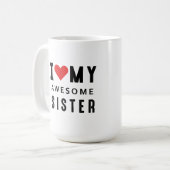 Mug J'aime ma soeur géniale (Devant gauche)