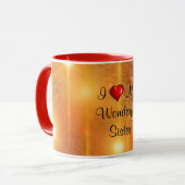 Mug J'aime ma sœur merveilleuse (Devant gauche)
