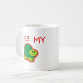 Mug J'aime ma tortue (Devant gauche)