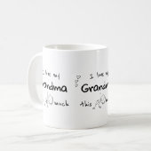 Mug J'aime ma typographie grand-mère nommée Graphique (Devant gauche)