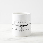 Mug J'aime ma typographie grand-mère nommée Graphique (Centre)