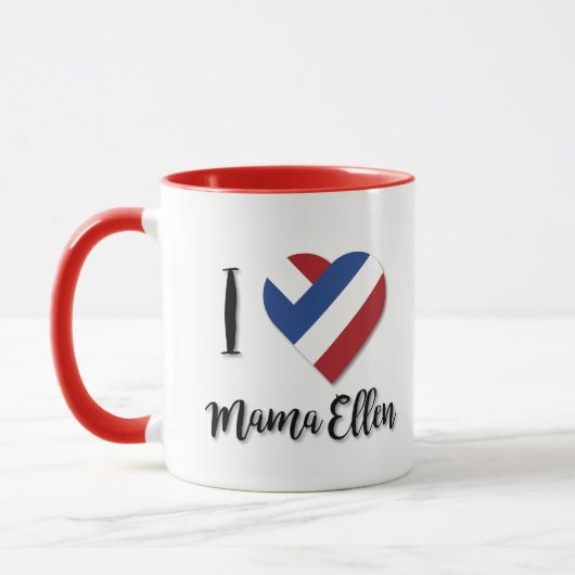 Mug J'aime Mama Ellen avec le drapeau des Pays-Bas (Gauche)