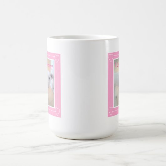 Mug J'Aime maman mignonne Chien Chien Chien Blanc Prou (Centre)