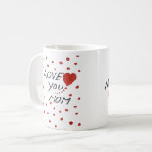 Mug j'aime maman polka dot la journée de la mère (Devant gauche)