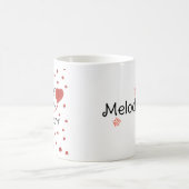 Mug j'aime maman polka dot la journée de la mère (Centre)