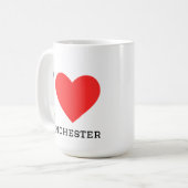 Mug J'aime Manchester (Devant gauche)