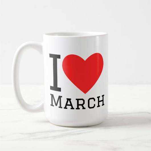 Mug J'aime mars (Gauche)