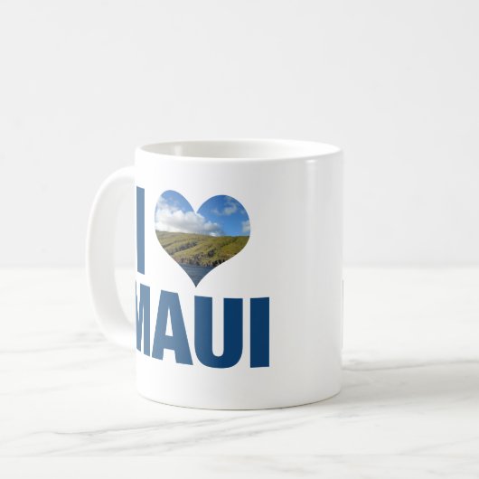 Mug J'aime Maui Hawaii (Devant gauche)