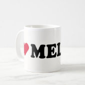 MUG J'AIME MELISSA (Devant gauche)