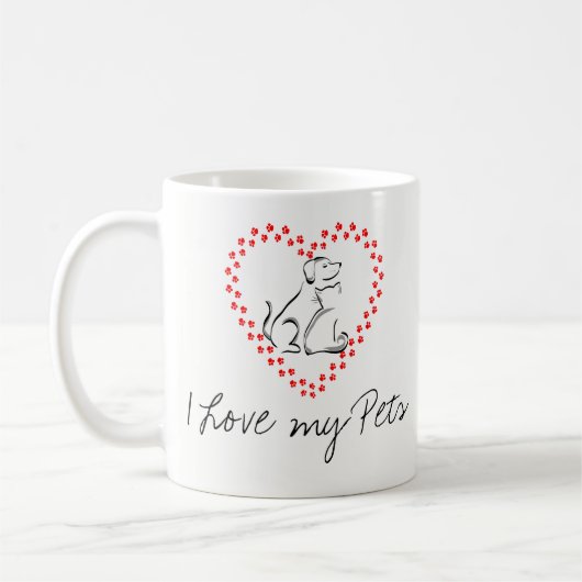 Mug J'aime mes animaux (Gauche)