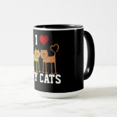 Mug J'aime mes chats (Devant droit)