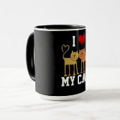 Mug J'aime mes chats (Devant gauche)