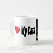 Mug J'aime mes chats Photo (Devant gauche)