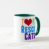 Mug J'aime mes chats Secourus (Devant droit)