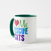 Mug J'aime mes chats Secourus (Devant gauche)