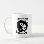 Mug J'aime mes cheveux bouclés frisés (Gauche)