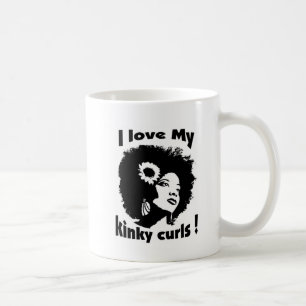 Mug J'aime mes cheveux bouclés frisés