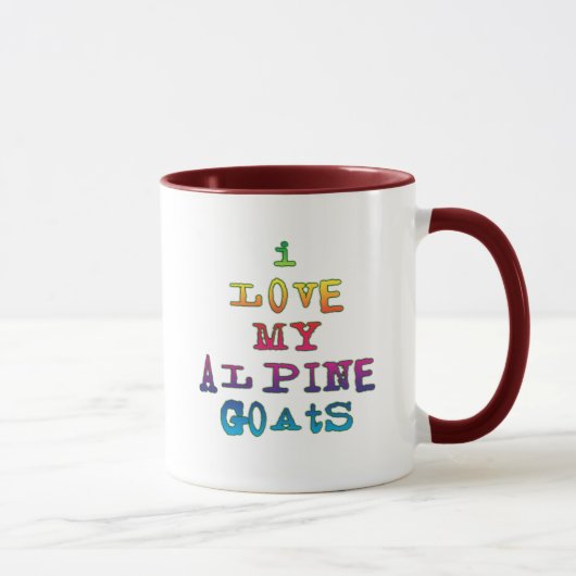 Mug J'aime mes chèvres alpines (Droite)