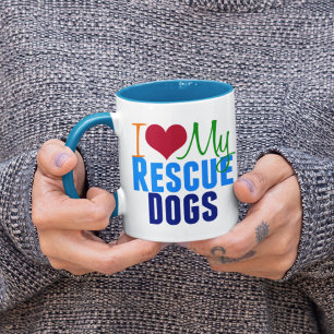Mug J'aime mes chiens de délivrance