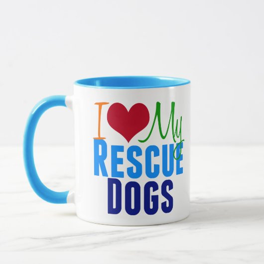 Mug J'Aime Mes Chiens Secourus (Gauche)