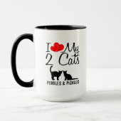 Mug J'aime mes deux chats (Gauche)