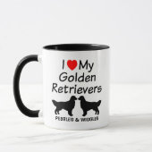 Mug J'Aime Mes Deux Chiens D'Adulte (Gauche)
