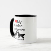 Mug J'Aime Mes Deux Chiens D'Adulte (Devant gauche)