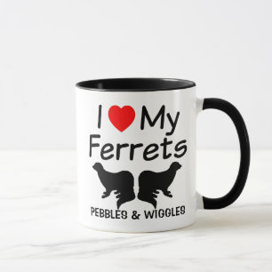 Mug J'Aime Mes DEUX Ferrets