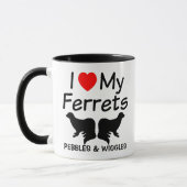 Mug J'Aime Mes DEUX Ferrets (Gauche)