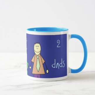 Mug j'aime mes deux papas,