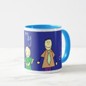 Mug j'aime mes deux papas, (Devant droit)