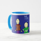 Mug j'aime mes deux papas, (Devant gauche)