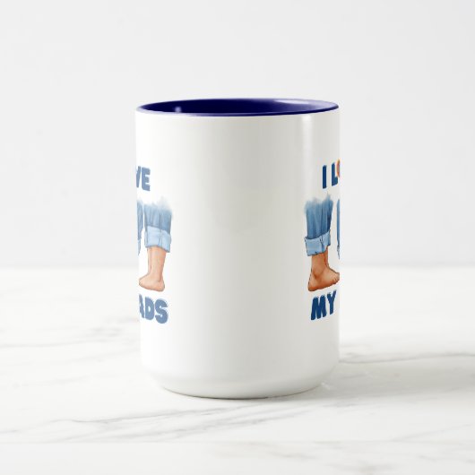 Mug J'aime mes deux papas avec fierté (Centre)