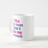 Mug J'aime mes hommes comme j'aime mes femmes (Devant gauche)