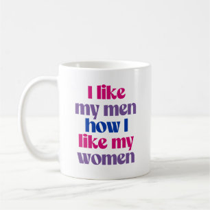 Mug J'aime mes hommes comme j'aime mes femmes