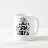 Mug J'aime mes livres épicés et mon café glacé (Devant droit)