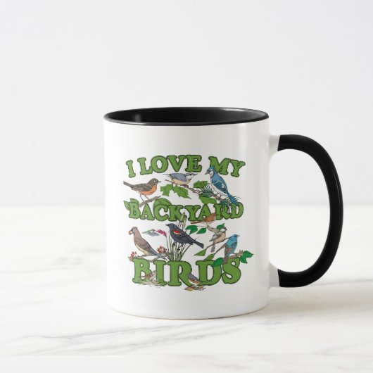 Mug J'aime mes oiseaux Jardins (Droite)