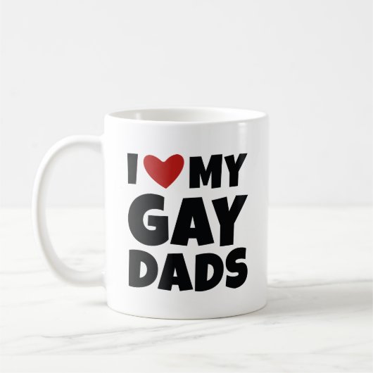 Mug J'Aime Mes Pères Gays (Gauche)
