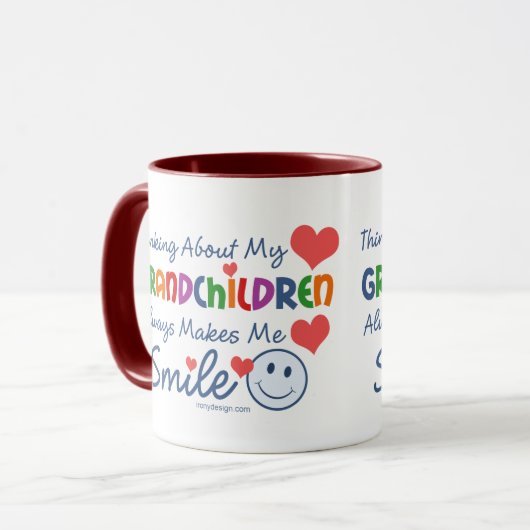 Mug J'aime mes petits-enfants (Devant gauche)