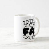 Mug J'Aime Mes Poches Gras Pas Plat (Devant droit)