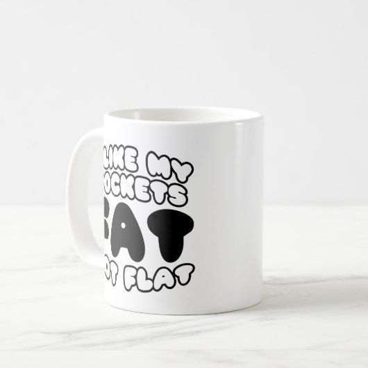 Mug J'Aime Mes Poches Gras Pas Plat (Devant gauche)