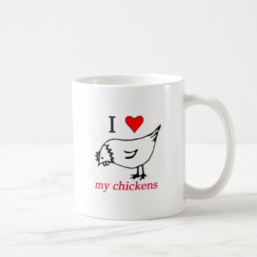 Mug J'aime mes poulets (Droite)