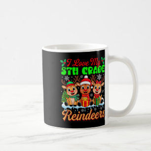 Mug J'aime mes rennes de 5e année trois rennes de Noël