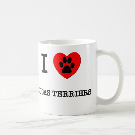 MUG J'AIME MES TERRIERS DE LUCAS (Droite)